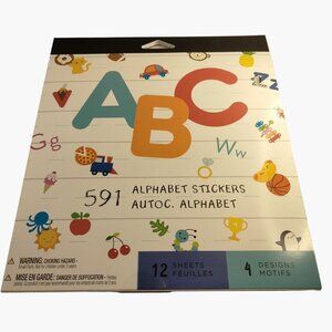 Alphabet Stickers Pack 12 Sheets 4 Designs 591 Pieces American Greetings